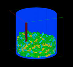 DigiDEM™ simulations can employ multiple driven parts, such as stirrers