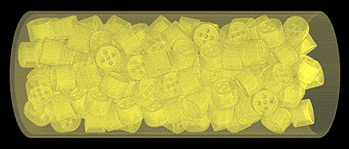 DigiPac analysis of catalyst pellets in a packed column