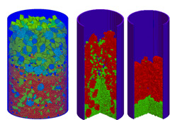 DigiPac used to determine segregation of particle blends